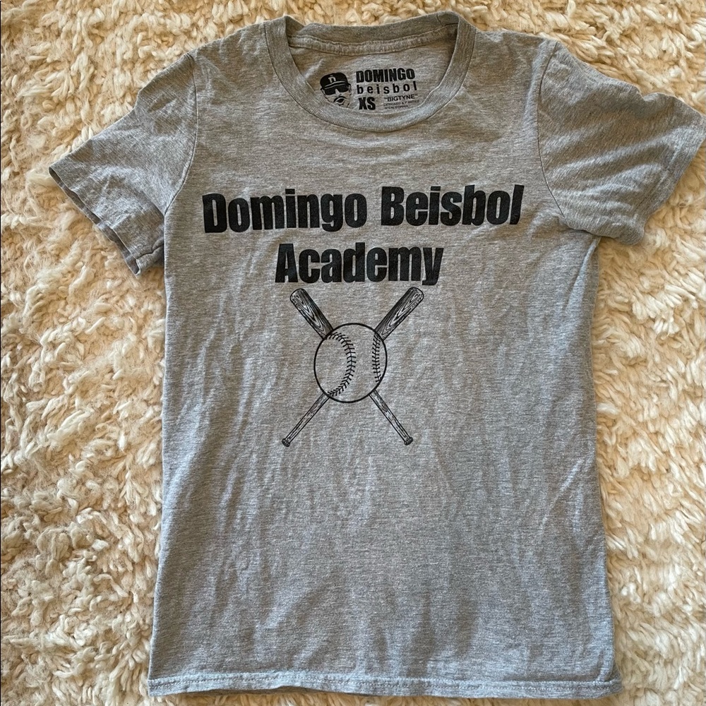 🎯 3 for $15: Domingo Beisbol Academy t-shirt adult size XS